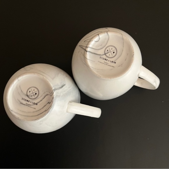 Stone+Lain Marble Porcelain set of 2 Mugs Matte Gray - Picture 3 of 4